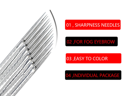 Evrensel 18 Pin Manuel Gölgeleme İğneleri Microblading Bıçakları # 316 Paslanmaz Çelik